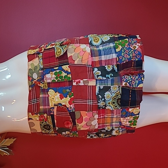 Patchwork Inner Child Boho Skirt Mini Skirt Size S - Picture 6 of 11